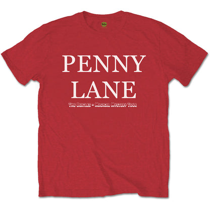 The Beatles Unisex T-Shirt: Penny Lane (Back Print) T-Shirt