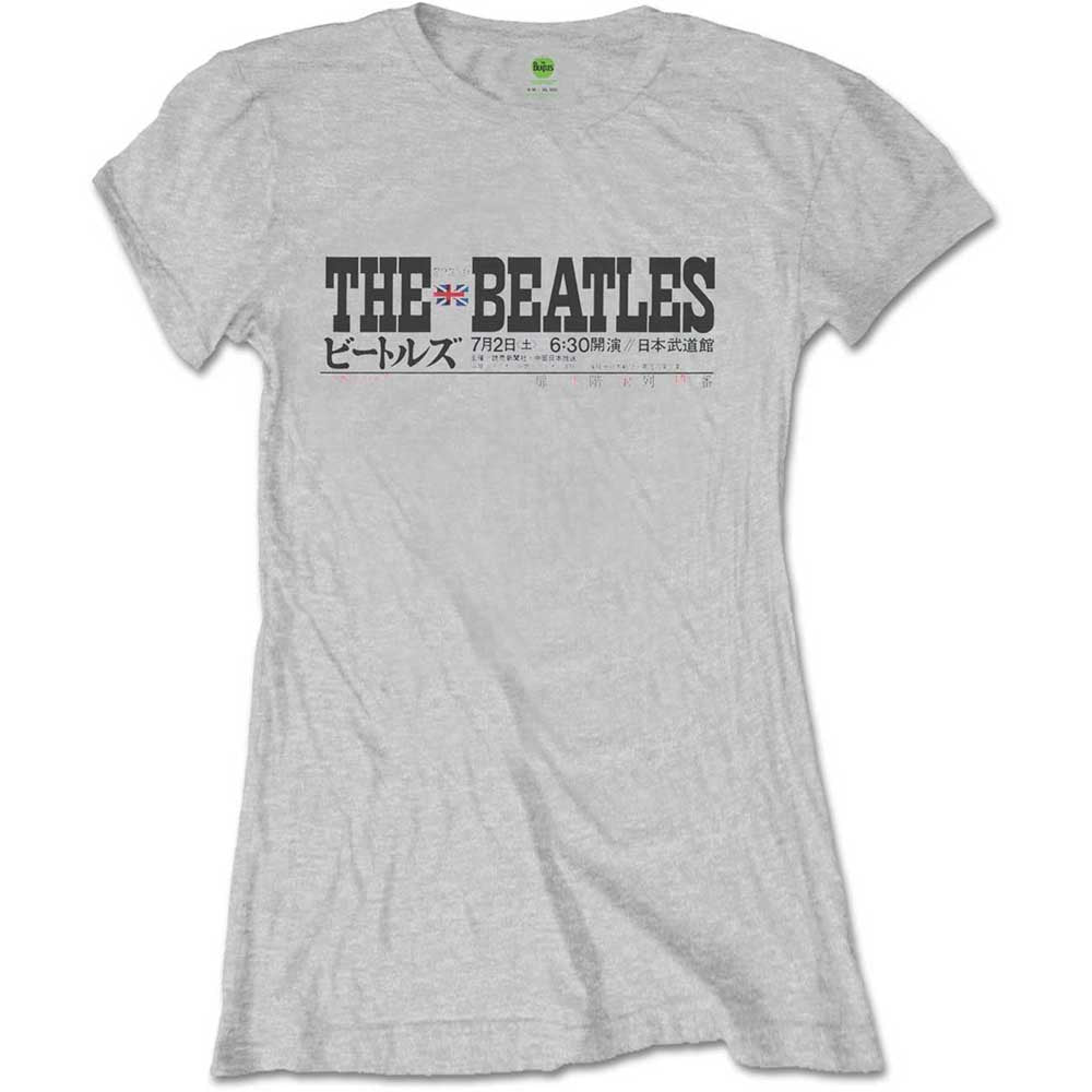 The Beatles Ladies T-Shirt: Budokan Set List (Back Print) T-Shirt