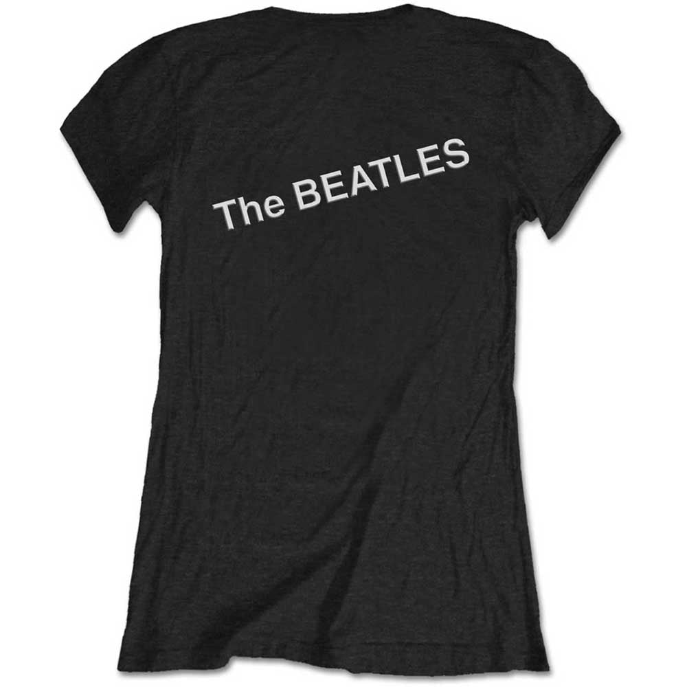 The Beatles Ladies T-Shirt: White Album Faces (Back Print) T-Shirt