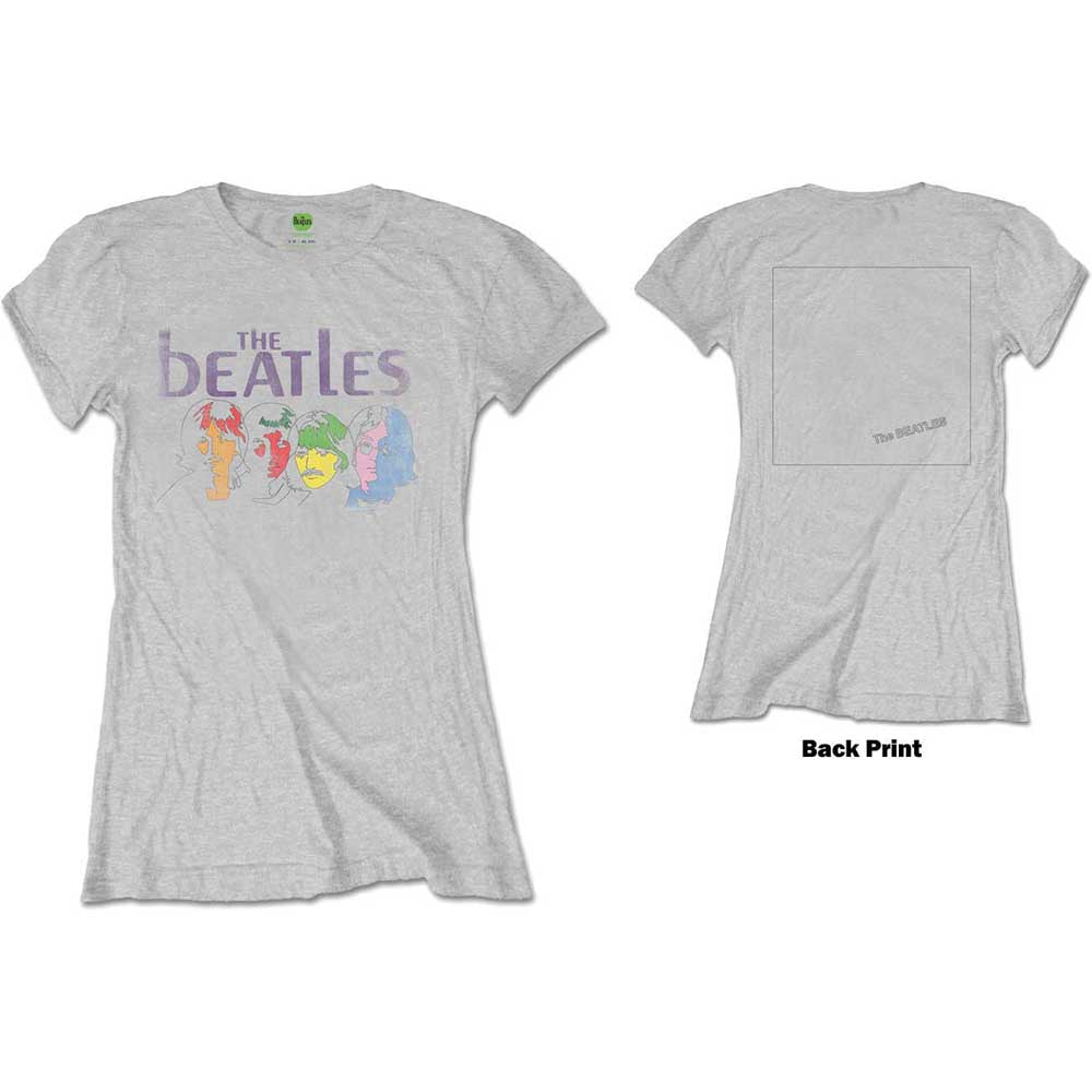 The Beatles Ladies T-Shirt: White Album Back (Back Print) T-Shirt