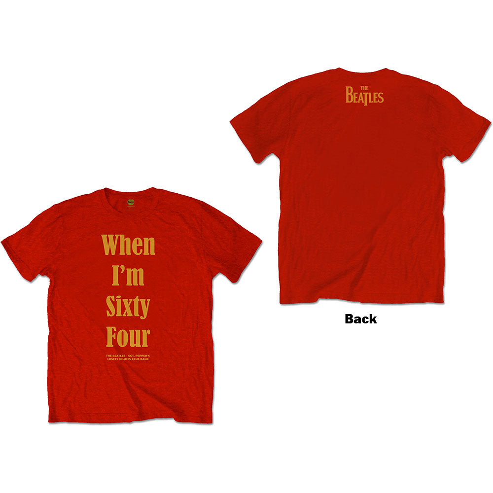 The Beatles Unisex T-Shirt: When I'm Sixty Four (Back Print) T-Shirt