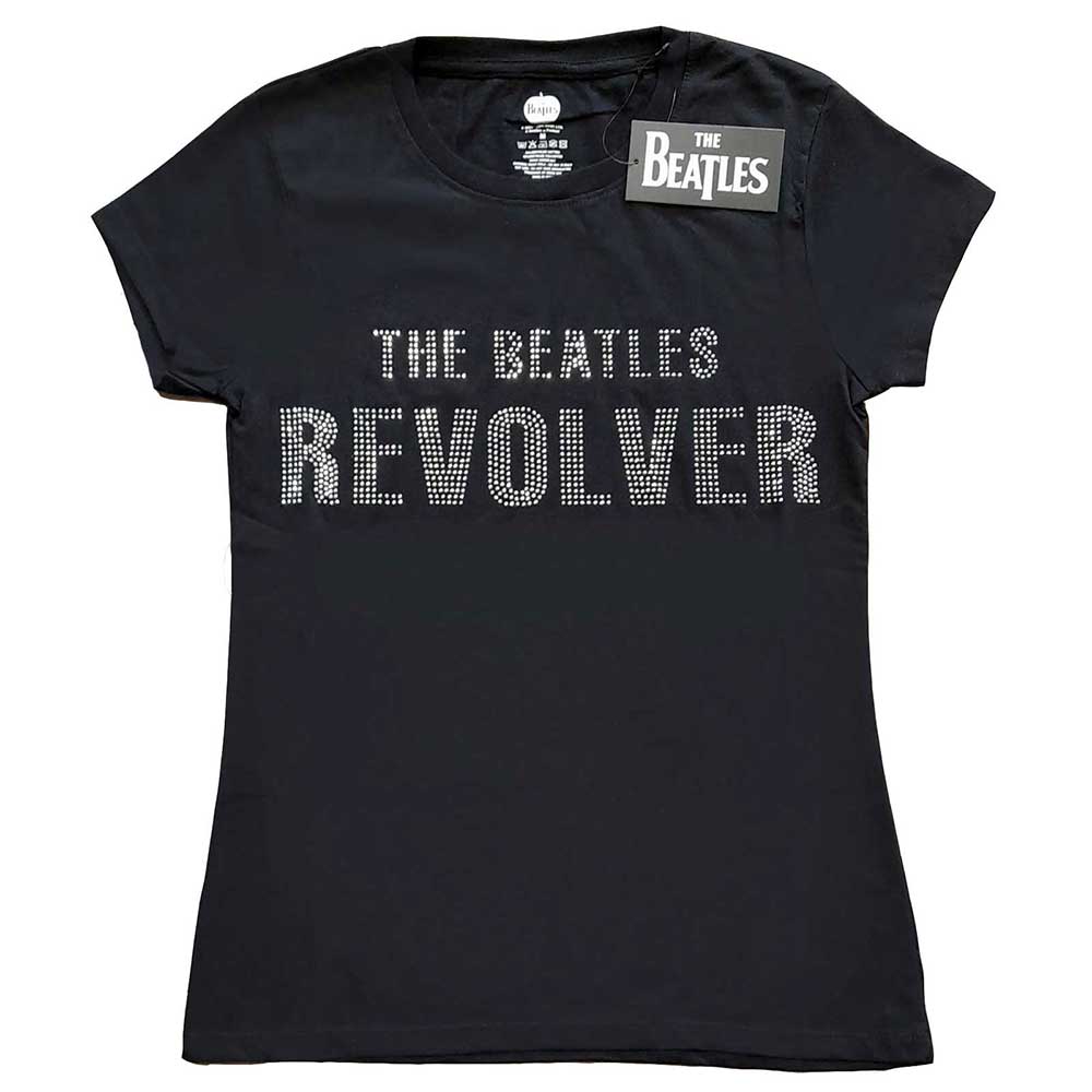 The Beatles Ladies Embellished T-Shirt: Revolver (Diamante) Embellished T-Shirt