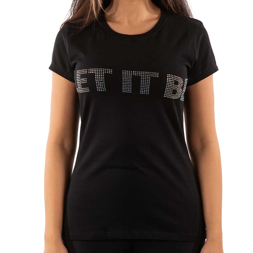 The Beatles Ladies Embellished T-Shirt: Let It Be (Diamante) Embellished T-Shirt