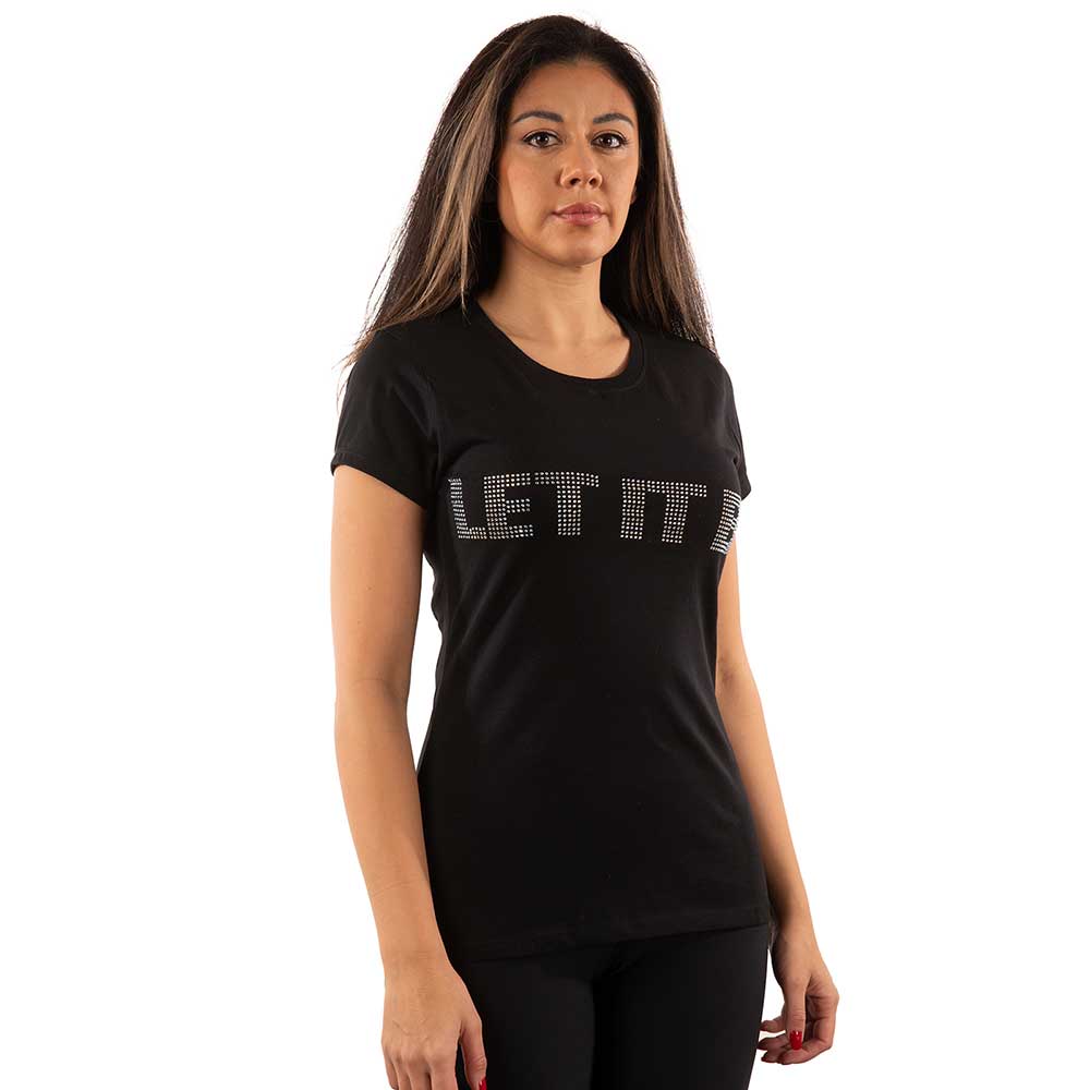 The Beatles Ladies Embellished T-Shirt: Let It Be (Diamante) Embellished T-Shirt