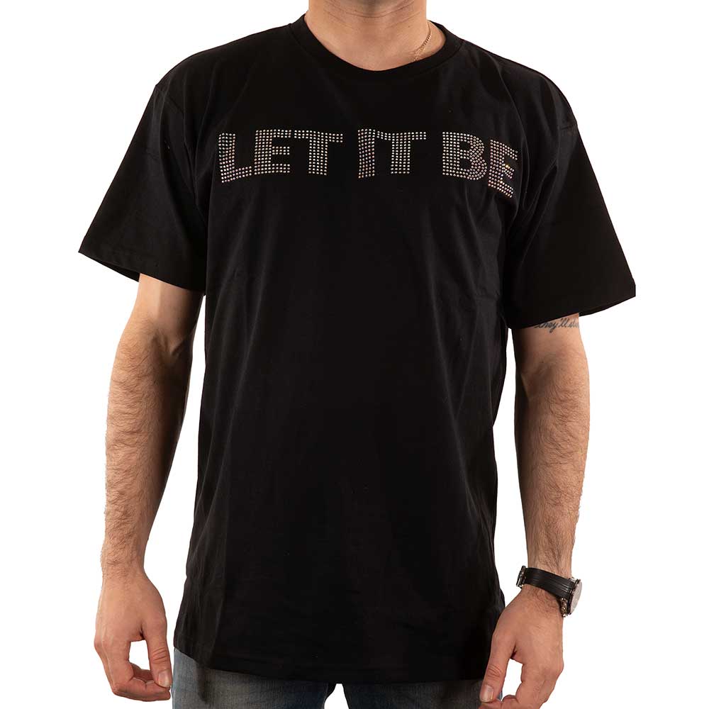 The Beatles Unisex Embellished T-Shirt: Let It Be (Diamante) Embellished T-Shirt