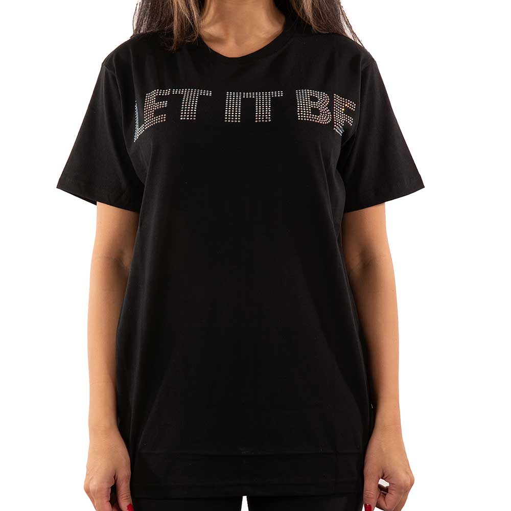 The Beatles Unisex Embellished T-Shirt: Let It Be (Diamante) Embellished T-Shirt