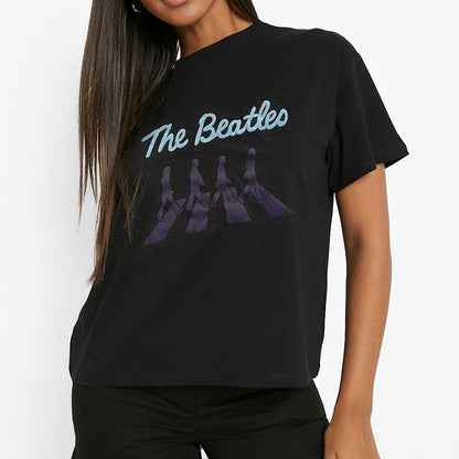 The Beatles Unisex Hi-Build T-Shirt: Crossing Silhouettes Hi-Build T-Shirt