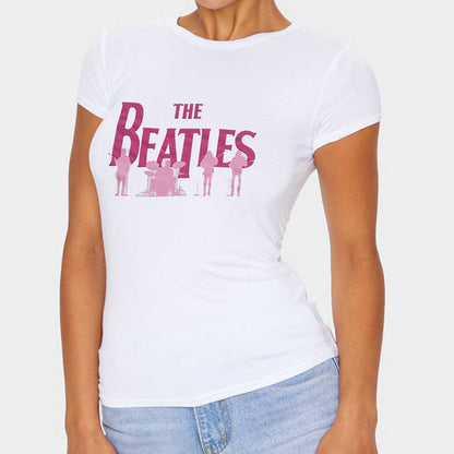 The Beatles Unisex Hi-Build T-Shirt: Band Silhouettes Hi-Build T-Shirt