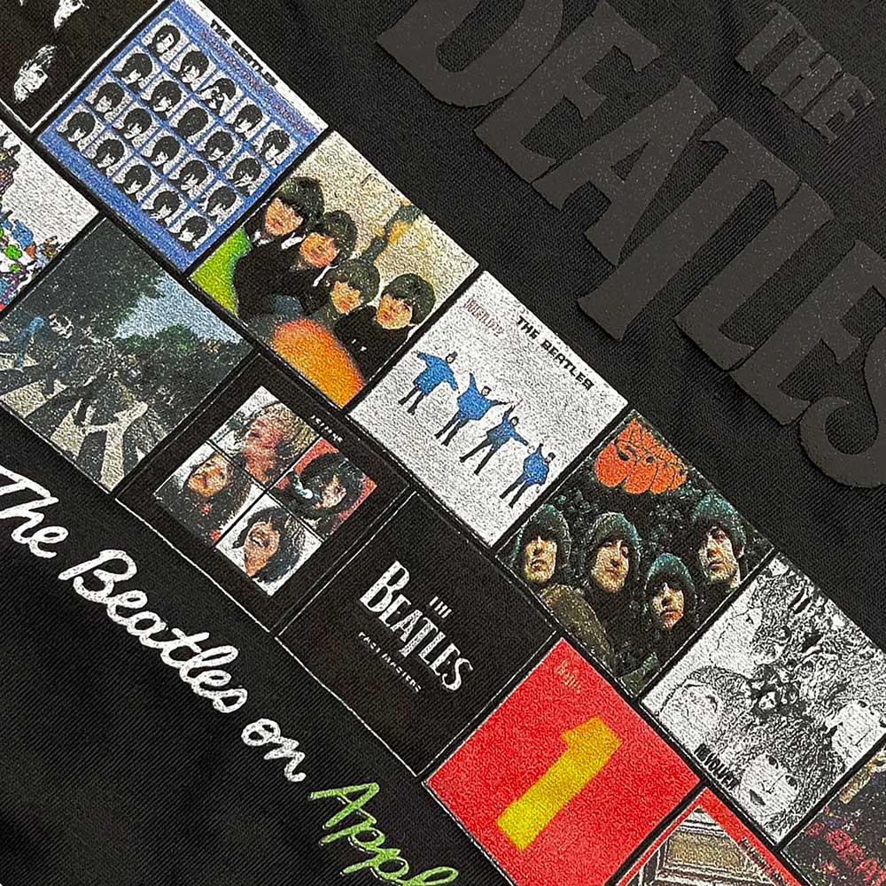 The Beatles Unisex Hi-Build T-Shirt: Albums on Apple Hi-Build T-Shirt