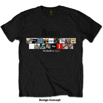 The Beatles Unisex Hi-Build T-Shirt: Albums on Apple Hi-Build T-Shirt