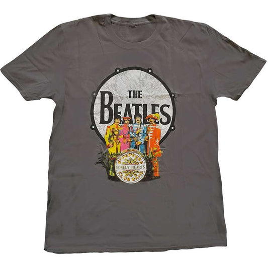 The Beatles Unisex T-Shirt: Sgt Pepper & Drum T-Shirt