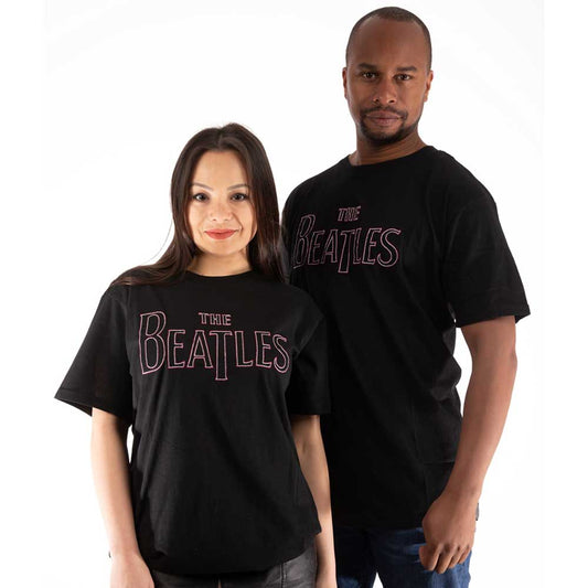 The Beatles Unisex T-Shirt: Drop T Logo (Embroidered) T-Shirt