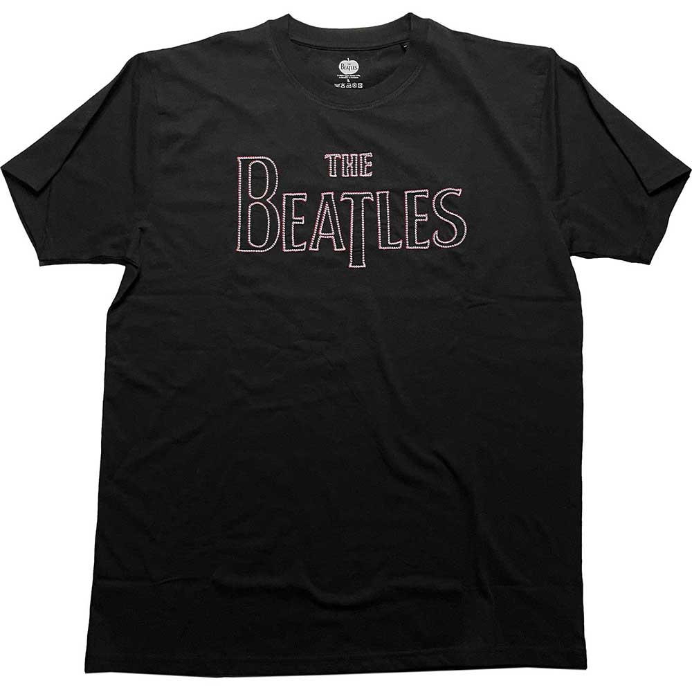 The Beatles Unisex T-Shirt: Drop T Logo (Embroidered) T-Shirt