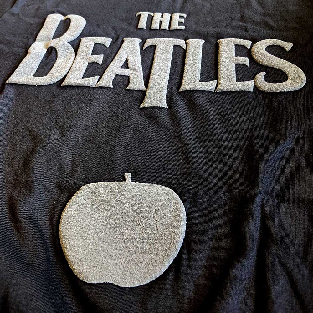 The Beatles Unisex Hi-Build T-Shirt: Drop T Logo & Apple Hi-Build T-Shirt