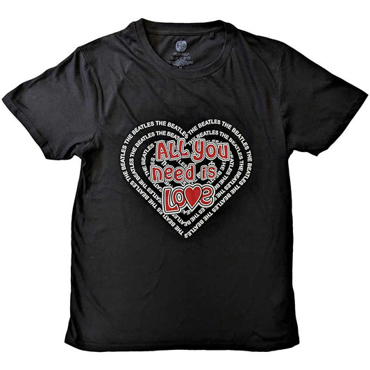 The Beatles Unisex T-Shirt: All You Need Is Love Heart T-Shirt