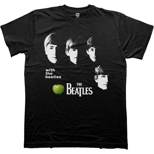 The Beatles Unisex T-Shirt: With The Beatles Apple T-Shirt