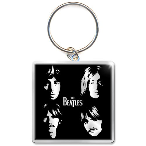 The Beatles Keychain: Illustrated Faces (Photo-print) Sleutelhanger