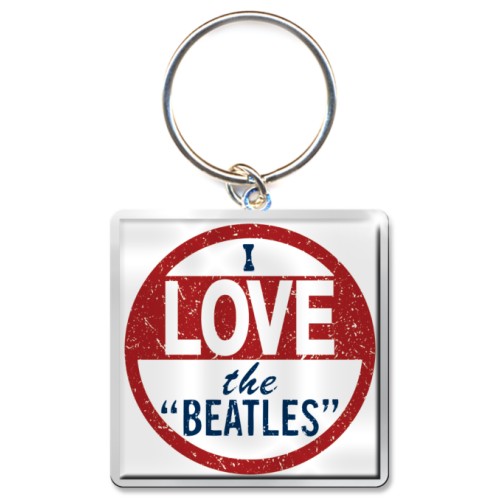 The Beatles Keychain: I Love the Beatles (Photo-print) Sleutelhanger