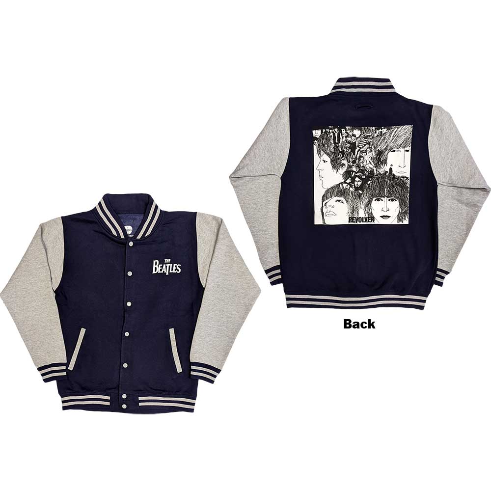 The Beatles Unisex Varsity Jacket: Revolver (Back Print) Varsity-jas