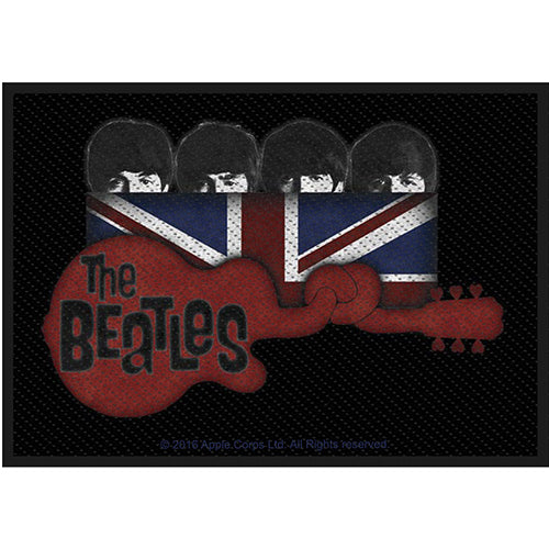 The Beatles Standard Patch: Guitar & Union Jack Standaard patch