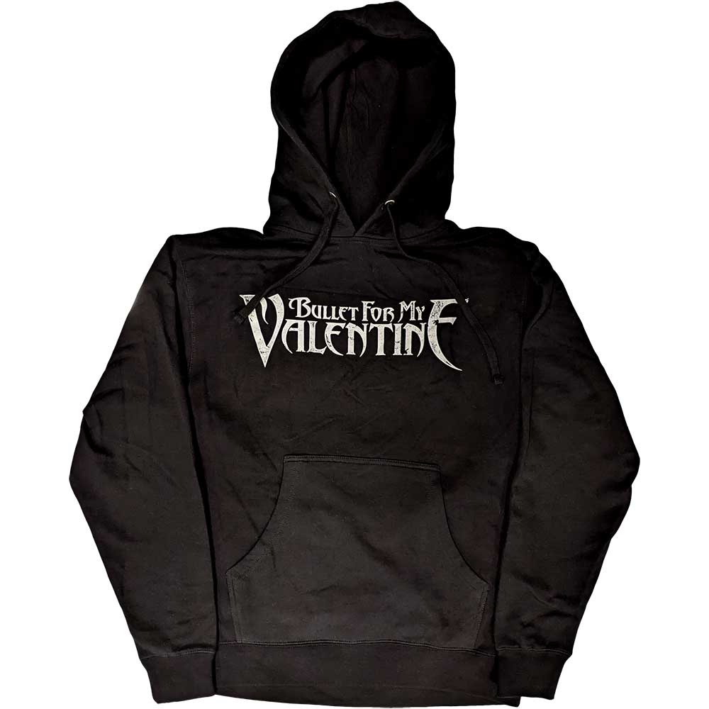 Bullet For My Valentine Unisex Pullover Hoodie: Logo & Raven (Back Print) Trui met capuchon