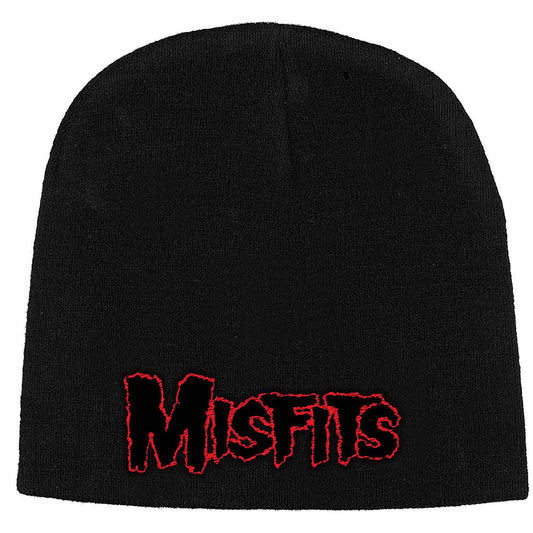 Misfits Unisex Beanie Hat: Red Logo Muts