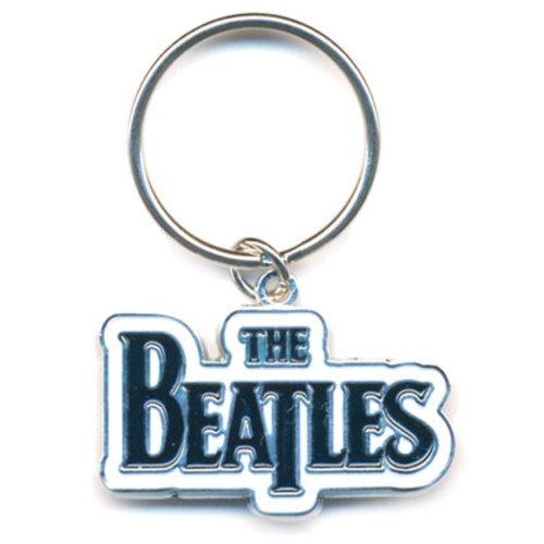 The Beatles Keychain: Drop T Logo (Black) (Enamel In-fill) Sleutelhanger