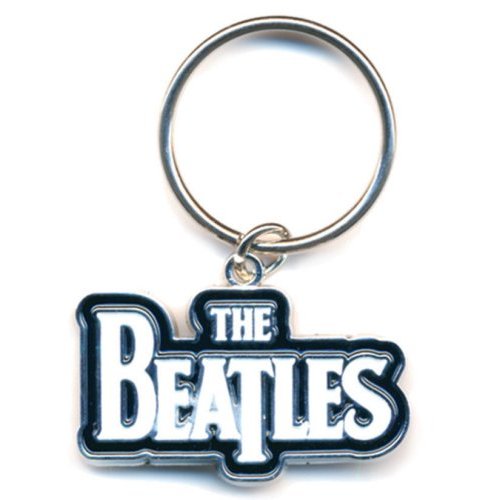 The Beatles Keychain: Drop T Logo (White) (Enamel In-fill) Sleutelhanger