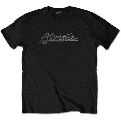 Blondie Unisex Embellished T-Shirt: Logo (Diamante) Embellished T-Shirt