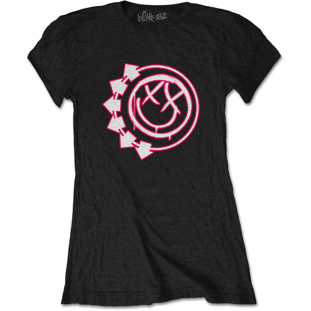 Blink-182 Ladies T-Shirt: Six Arrow Smile T-Shirt