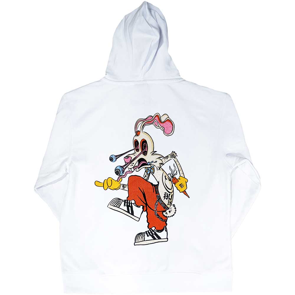 Blink-182 Unisex Zipped Hoodie: Roger Rabbit (Back Print) Ritshoodie