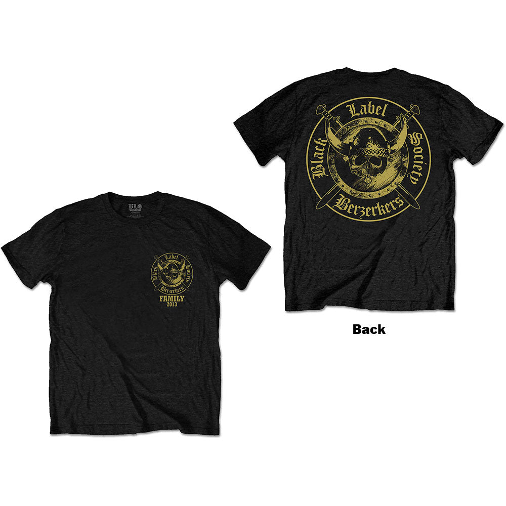 Black Label Society Unisex T-Shirt: Berzerkers (Back Print) T-Shirt