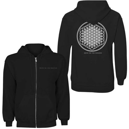 Bring Me The Horizon Unisex Zipped Hoodie: Flower of Life (Back Print) Ritshoodie