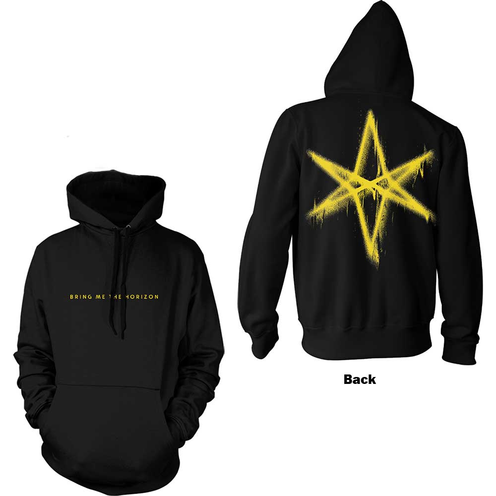 Bring Me The Horizon Unisex Pullover Hoodie: Spray Hex (Back Print) Trui met capuchon