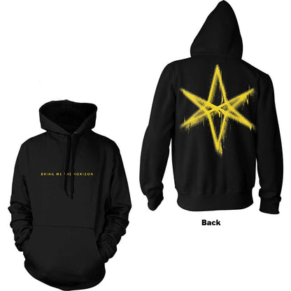 Bring Me The Horizon Unisex Pullover Hoodie: Spray Hex (Back Print) Trui met capuchon