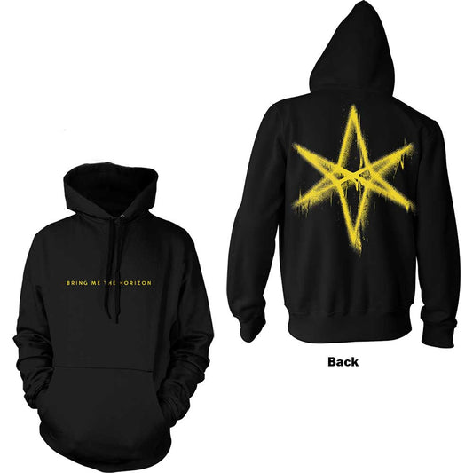 Bring Me The Horizon Unisex Pullover Hoodie: Spray Hex (Back Print) Trui met capuchon