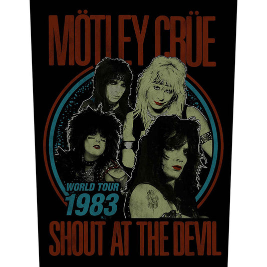 Motley Crue Back Patch: Shout at the Devil World Tour 83 Achterpatch