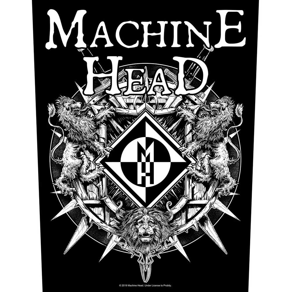 Machine Head Back Patch: Crest With Swords Achterpatch