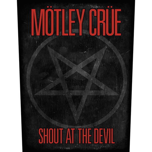 Motley Crue Back Patch: Shout At The Devil Pentagram Achterpatch