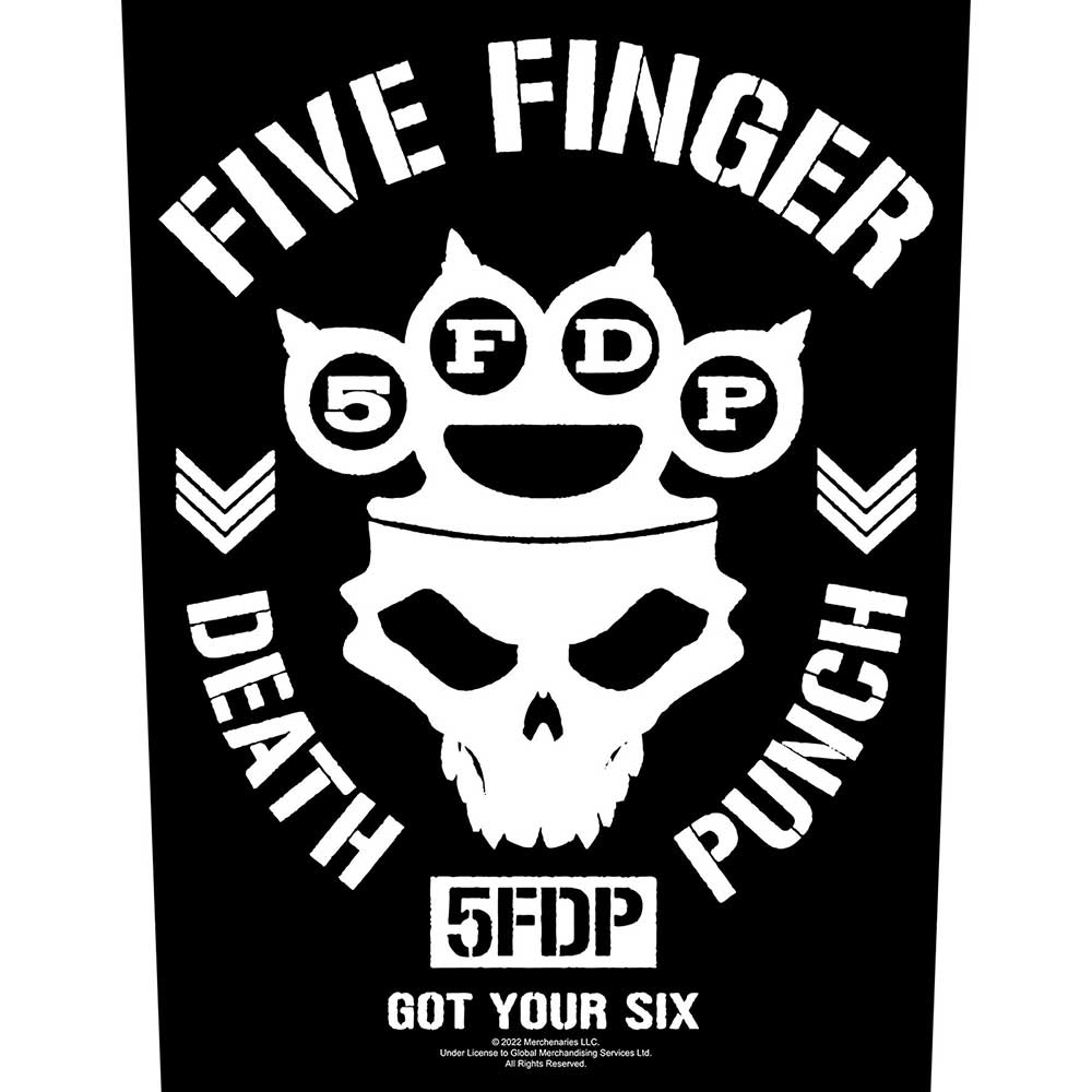 Five Finger Death Punch Back Patch: Got Your Six Achterpatch