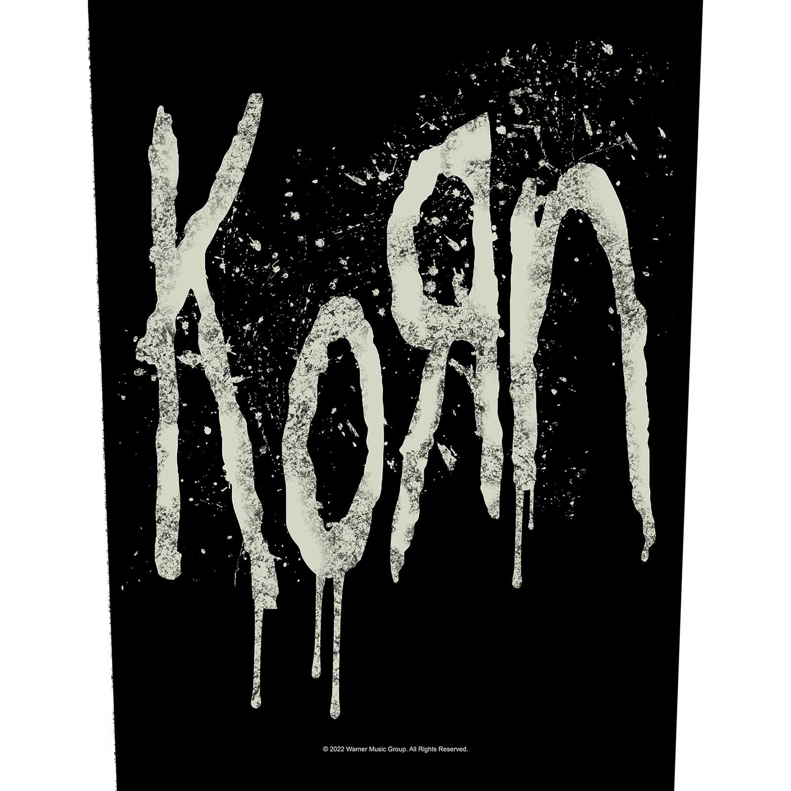 Een foto van een Back Patch van Korn.