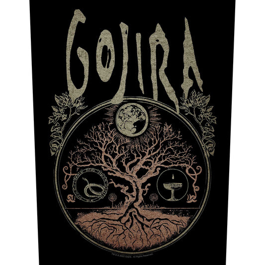 Een foto van een Back Patch van Gojira.
