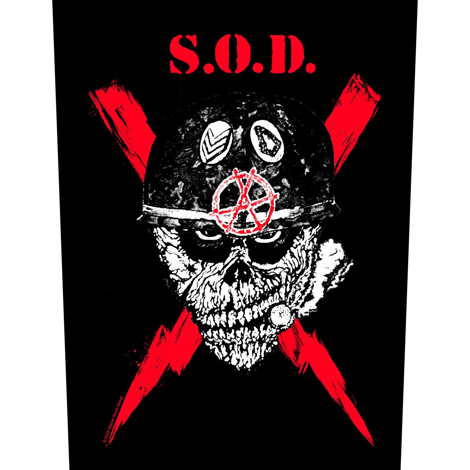 Een foto van een Back Patch van Stormtroopers of Death.
