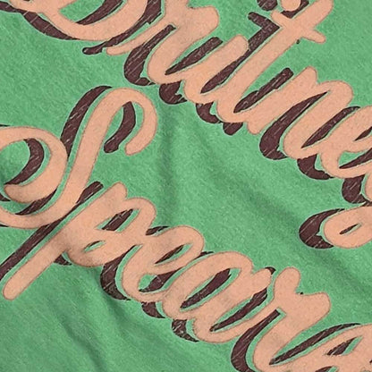 Britney Spears Unisex Ringer T-Shirt: Retro Text Ringer T-Shirt