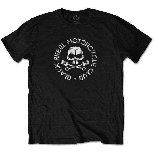 Black Rebel Motorcycle Club Unisex T-Shirt: Piston Skull T-Shirt