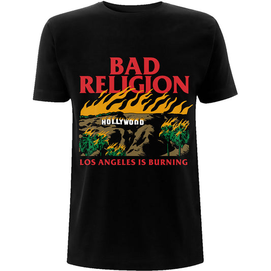 Bad Religion Unisex T-Shirt: Burning Black T-Shirt