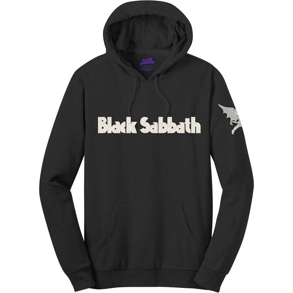 Black Sabbath Unisex Pullover Hoodie: Logo & Daemon (Applique) Trui met capuchon
