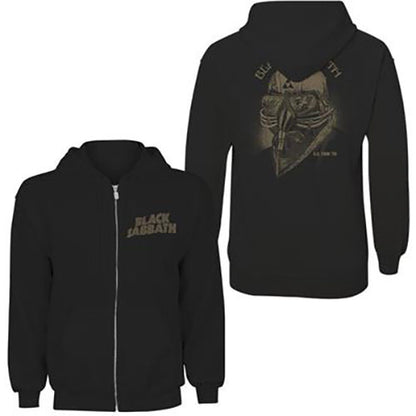 Black Sabbath Ladies Zipped Hoodie: Tour 1978 (Back Print) Ritshoodie