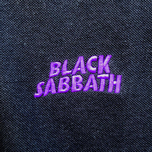 Black Sabbath Unisex Polo Shirt: Wavy Logo Polo Shirt