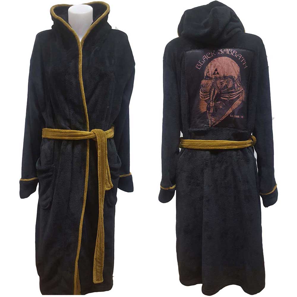 Black Sabbath Unisex Bathrobe: Us Tour 78 Avengers (Small - Medium) Bathrobe